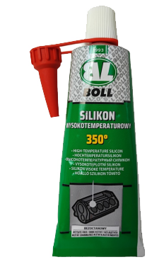 Silikon na lepení těsnění profikrby Boll červený - 350°C - tuba 80 ml.